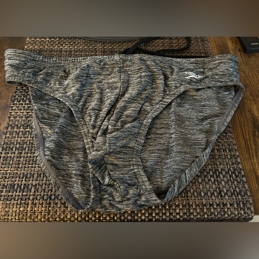 Speedo Solar 1” Grey Swim Briefs